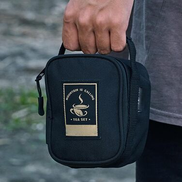 Портативний чайний набір нержавіючі чашки для чайної церемонії, кунг-фу та подорожей, для туризму, походів та кемпінгу