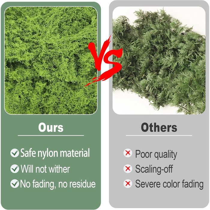 Г штучний мох для декорування, штучний мох для крафта, штучний мох, декоративний штучний мох, штучний декоративний мох, крафтовий мох для стіни, дитячого ліжечка, акваріума, ліжечка, виготовлення моделей (зелений), 150