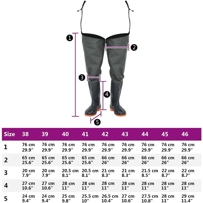Задираючі чоботи Морські чоботи Задиральні чоботи Рибальські чоботи Чоботи на пояс 42
