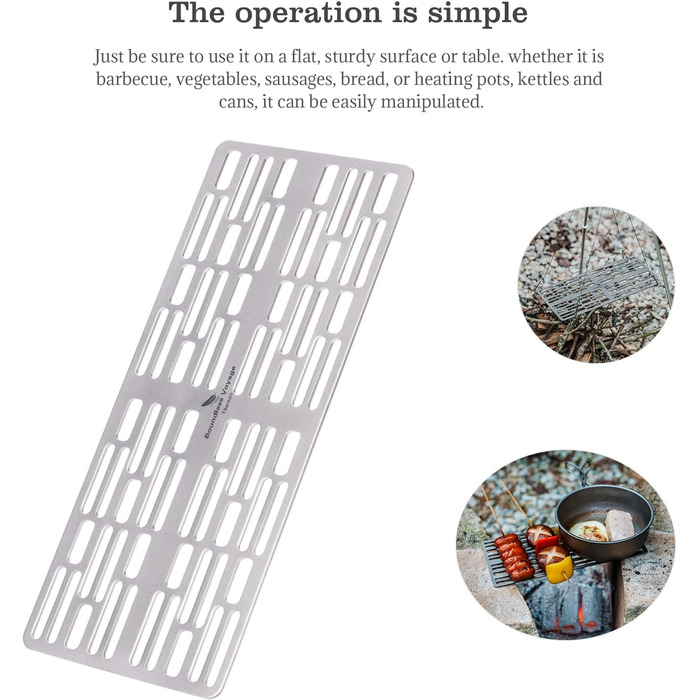 Титанова решітка для приготування їжі Решітка для гриля на відкритому повітрі Деревне вугілля Барбекю Сітка Тарілка для гриля Надл