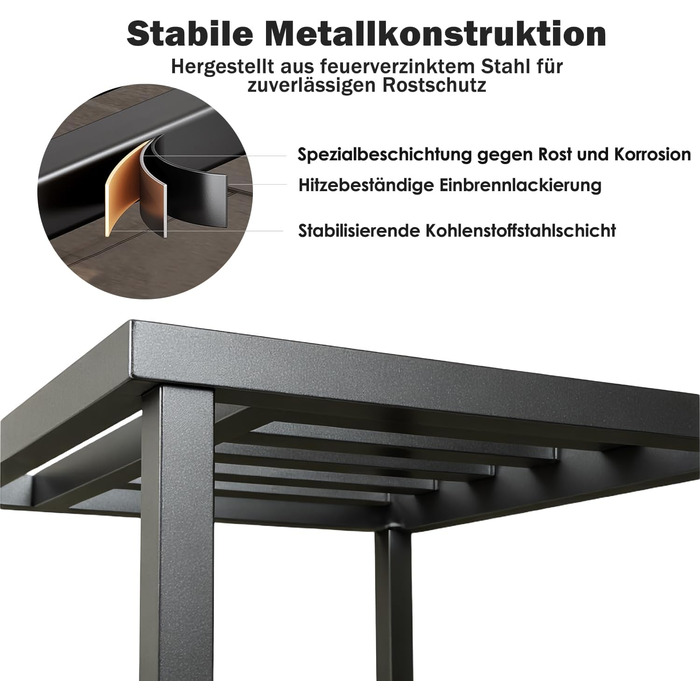 Металева підставка для рослин, 2 шт., 33 см чорного кольору, міцна підставка для квітів, стілець для рослин, нержавіюча підставка для квіткових горщиків, полиця для великих квіткових горщиків, для приміщень, відкритого тер&39єру, саду