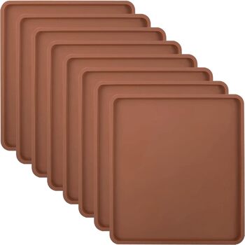 Силіконові дегідраторні лотки - Антипригарні силіконові сушильні килимки з обідком, сумісні з Cosori CP267-FD, універсальні багаторазові для в'яленого м'яса, фруктів, м'яса, овочів, крекерів, 8 шт.