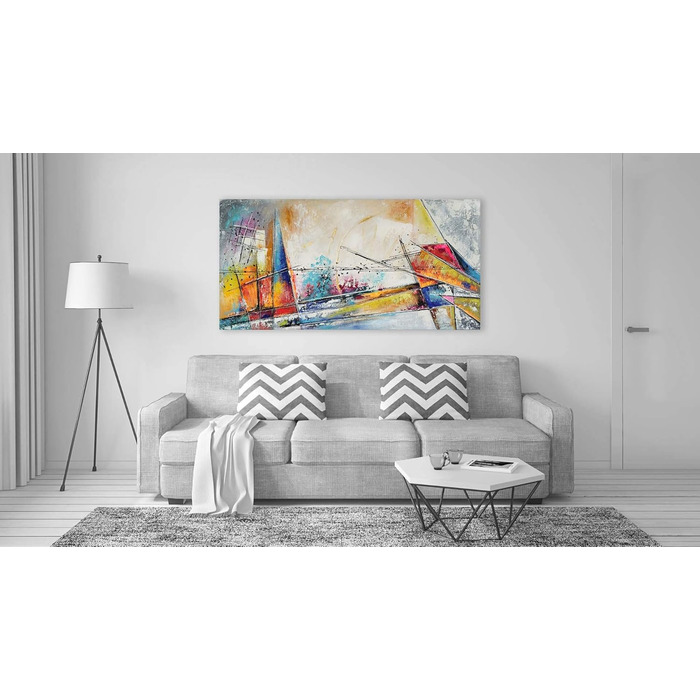 Моніка Мірафьорі I 100 РУЧНИЙ РОЗПИС I Картина Мінімалізм 140х70см Картина Ручний розпис Акриловий живопис Дуже великий акриловий