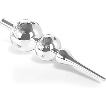 Срібна верхівка для ялинки 31 см ZZOUFI