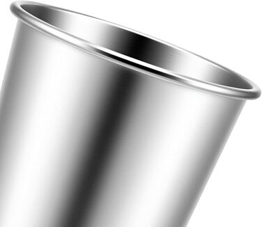 Набір з 8 чашок з нержавіючої сталі, 350 мл, срібна кружка з нержавіючої сталі, штабельовані металеві дорожні чашки, чарки для шотів, чашки з нержавіючої сталі для кемпінгу, вечірок, подорожей, барів та активного відпочинку