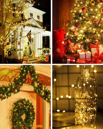 Світлодіодна батарея казкових вогнів 4 шт. и, казкові вогні для приміщення, 5м 50 шт. Мікро світлодіодні казкові вогні дріт критий