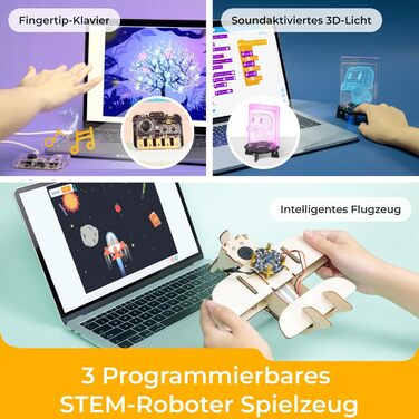 Іграшки Makeblock NextMaker STEM (коробка 1-3), навчальний набір іграшок для програмування, науковий набір для дітей, щоб навчитися програмувати електроніку, ідея подарунків для дітей віком від 8 років