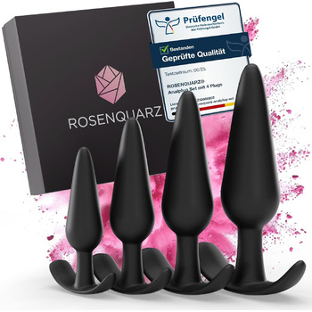 Набір анальних пробок ROSENQUARZ, з медичного силікону, 4 шт.