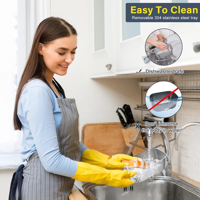 Електричний ланч-бокс 80 Вт Heatbox 1,5 л Портативний термобокс 3-в-1, герметичний ланч-бокс для дорослих, 12 В/24 В/230 В, знімні ізольовані харчові контейнери для автомобіля, вантажівки, офісу, дому, сірий, підключається до мережі