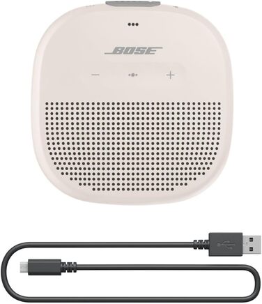 Колонка Bose SoundLink Micro Bluetooth маленька портативна, водонепроникна колонка з мікрофоном, біла Біла Біла одинарна