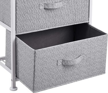 Шафа для зберігання речей з 3 тканинними шухлядами, біла