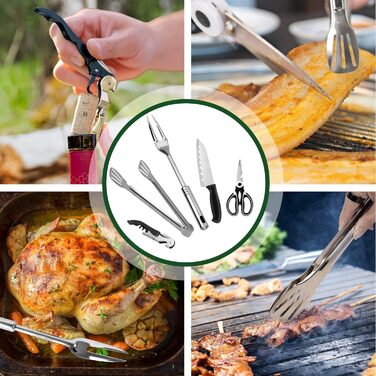 Набір похідного посуду E EASTSTORM з водонепроникною сумкою для кемпінгу, туризму та альпінізму, компактний та портативний, темно-зелений