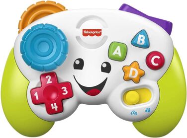 Розважальний ігровий контролер Fisher-Price Learning для немовлят і малюків зеленого кольору, манекен для відеоігор із функцією му