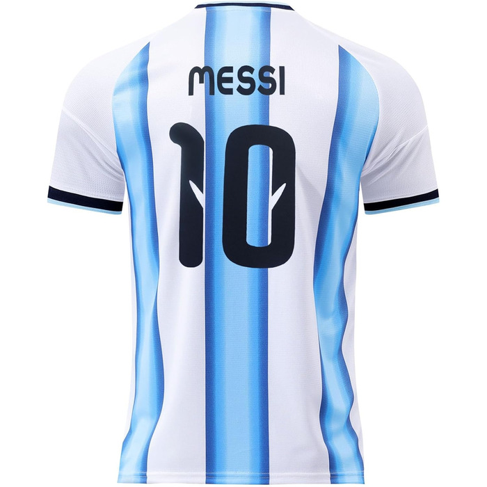 Лев. 10 Новий комплект дитячих футбольних шортів, шкарпеток та футболок 2026 року, розміри 28/164 (10-11 років), білий/синій