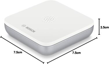 Датчик протікання води Bosch Smart Home з функцією швидкого виклику допомоги в додатку, протиковзкий, вузький та компактний