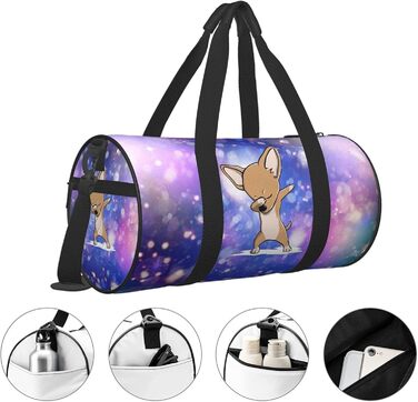 Сумка для подорожей Dabbit Chihuahua велика спортивна сумка для фітнесу, спорту, на нічліг та вихідні для чоловіків і жінок