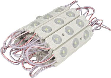 Світлодіодний модуль LEDLUX 20Pcs Strip Brick з 3 SMD 2835 DC 12V IP67 з лупою на 160 градусів для буквених знаків (теплий білий 3000k) 3000K.