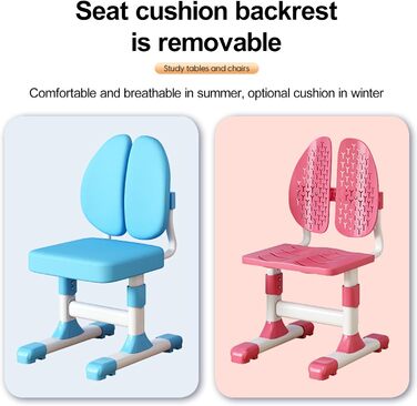 Дитячі стільці та парти Hislaves, регульоване по висоті навчальне крісло з мотивом астронавта, ергономічне офісне крісло з великим письмовим планшетом, полицею та шухлядою (рожеве)