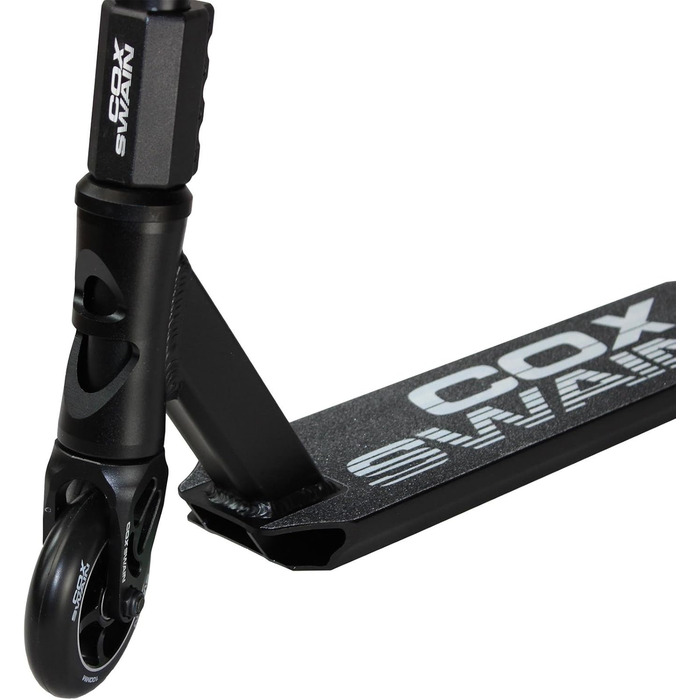 Самокат Cox Swain Stunt Scooter X-385, компресія SCS, вилка з ЧПУ, 100 мм PU / алюмінієві колеса, ABEC 9, діти дорослі, початківці