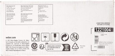 Гриль для вугілля Weber Compact Kettle, діаметр решітки 47 см, решітка для барбекю з порцеляновою емальованою кришкою та чайником,