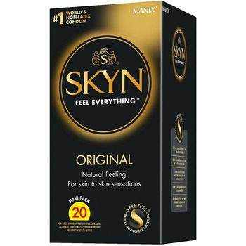 Оригінальні презервативи SKYN (20 шт. ) Презервативи Skynfeel без латексу для чоловіків, чутливі презервативи, презервативи шириною 53 мм