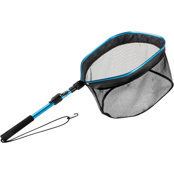 Гумований підсак для риболовлі, телескопічний складаний підсак, сачок для лосося, сома, окуня, легко ловити та випускати