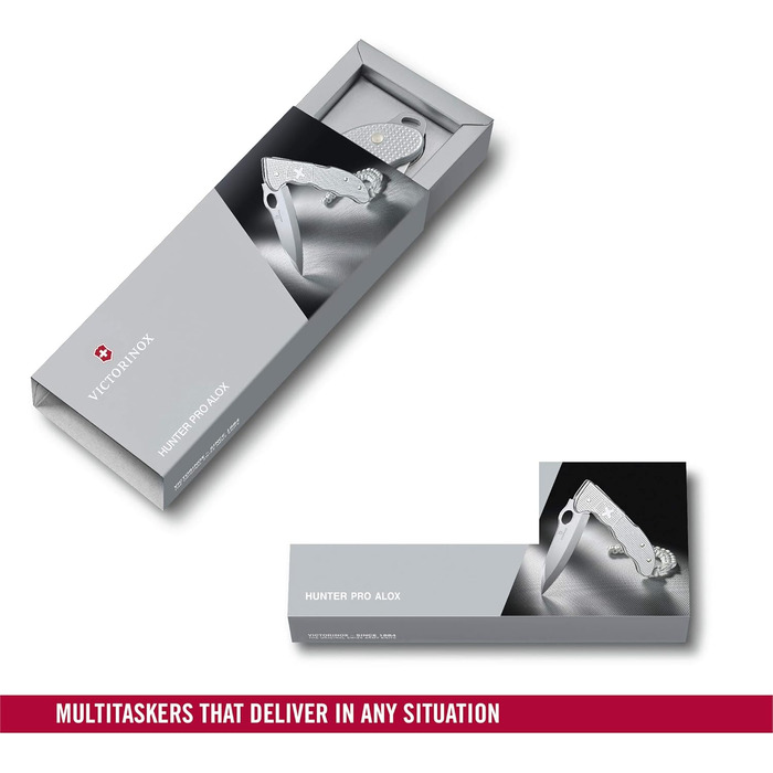 Кишеньковий ніж Victorinox Hunter Pro M Alox (4 функції, клинок з фіксацією однією рукою) Silver Single