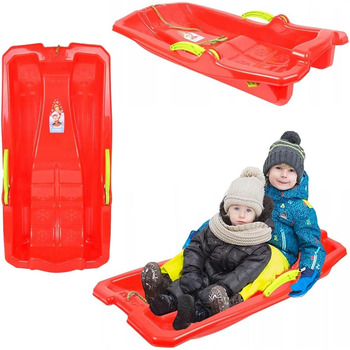 Бобслей Санки Боб Тобогган Снігохід Гальмівний важіль з мотузкою Діти Сніг Зима Червоний
