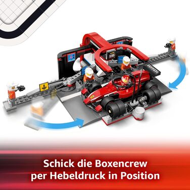 Набір Formula 1 з 1 гонщиком і 4 мініфігурками механіків - Іграшковий гоночний автомобіль - Конструктор для хлопчиків і дівчаток в