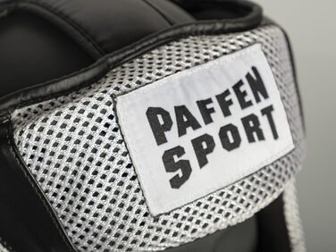 Шолом Paffen Sport Star MESH для спарингу надзвичайно легкий та міцний підходить для боксу, муай-тай, кікбоксингу тощо. Чорний/білий S/M