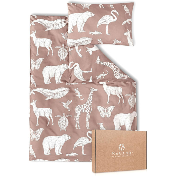 Дитяча постільна білизна 100x135 рожева бамбуковий та бавовняний сатин 400 TC розкішна якість гіпоалергенна дитяча дитяча постільн