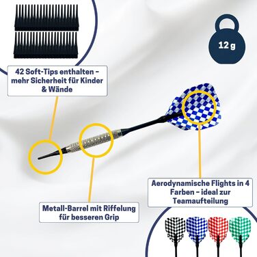 Найкраща спортивна електронна мішень для дартсу Oxford Evolution I зі світлодіодним дисплеєм, включаючи 12 дротиків та 42 запасні наконечники 1-16 гравців 27 ігор - 159 варіацій