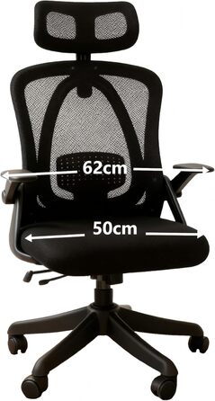 Ергономічне офісне крісло, стілець для роботи з регульованими підлокітниками, 3D-підголівником та 3D-поперековою опорою, офісне крісло з функцією гойдання та нахилу (біле та чорне) Оновлення підголівника в білому та чорному варіантах