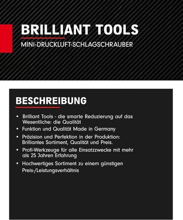 Міні-гайковерт пневматичний 1/2 BT160400 1,240 Нм I Ударний гайковерт стисненого повітря, регульований у 3-х ступенях I Високоефек