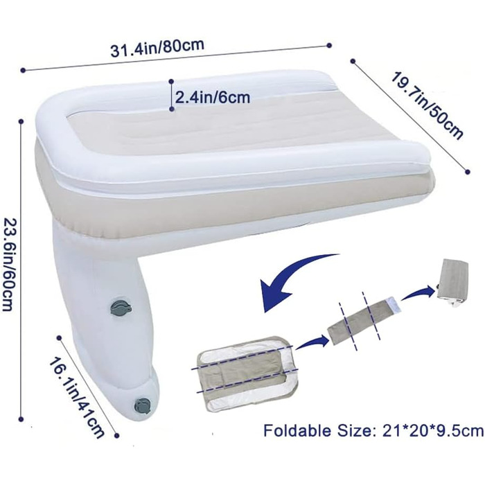 Надувне ліжко-літак для малюків Дитяче ліжко-літак для подорожей Надувне ліжко для малюків Ліжко-літак для немовлят Підходить для більшості літаків економ-класу