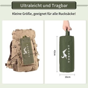 Розкладне ліжечко TOMOUNT, надлегке алюмінієве розкладне ліжко, компактне портативне кемпінгове ліжко, легке в установці, міцне кемпінгове ліжко для наметів, для походів на свіжому повітрі, подорожей, пляжу - зелене