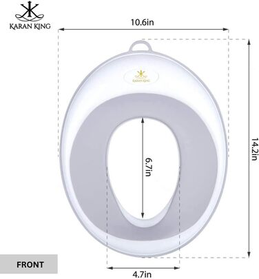 Неслизька, портативна та стильна сіра накидка на сидіння для привчання до горщика (найкраще сидіння для горщика для малюків, зручн