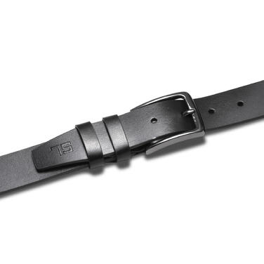 Ремінь чоловічий шкіряний Semi Line Black (P8230-0 L)