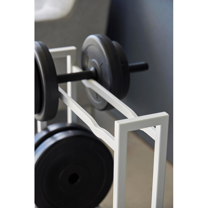 Стійка для гантелей Yamazaki 1963 TOWER, біла, сталь/силікон, 52 x 17 x 54,3 см, біла