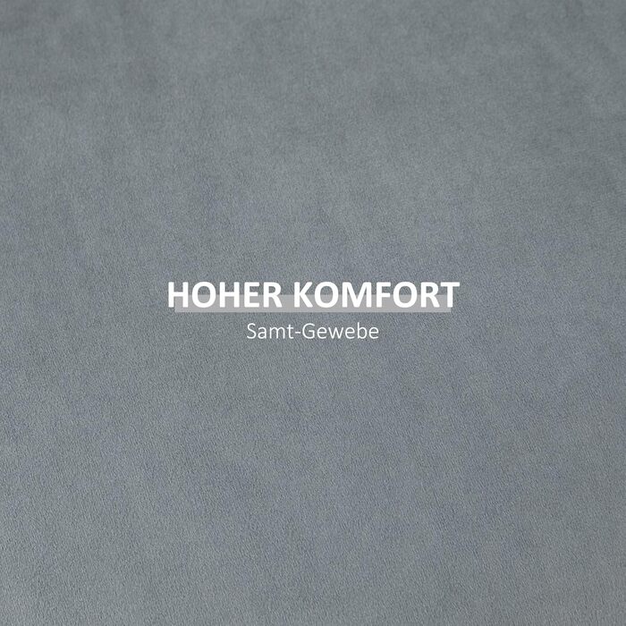 Пуф для зберігання HOMCOM 2-в-1 з кришкою, круглий пуф для ніг, м&39який пуф з оксамитовим приставним столиком для вітальні, спальні, Ø44 x 47,5 см, сірий