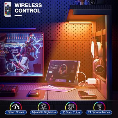 Ігровий стіл Grandder, 120x50 см, ігровий стіл з розеткою та світлодіодним освітленням, комп&39ютерний стіл з двосторонніми полицями та шухлядою, ПК-стіл для домашнього офісу з відділенням для зберігання, чорний колір під карбон 120 x 50 см, чорний