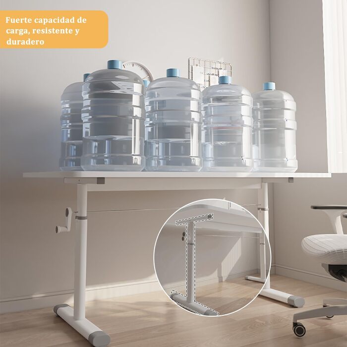 Стіл з регульованою висотою, стіл для роботи стоячи, меблі для навчання, 80 x 45 см, маленький стіл для дітей, стіл з регульованою висотою, білий, 80 x 45 x (63 - 90 см)