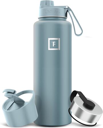 Спортивна пляшка для пиття IRON FLASK, 3 кришки (кришка з широким носиком), герметична, з нержавіючої сталі, для чоловіків, жінок