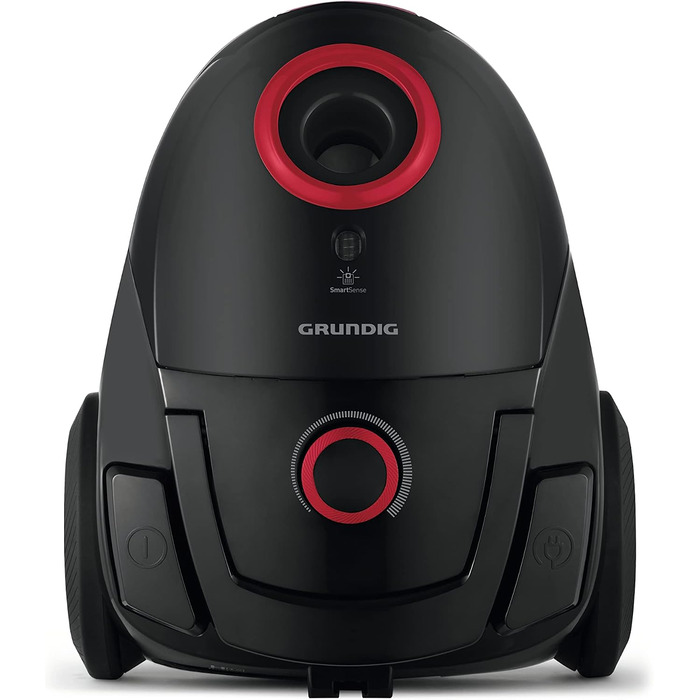 Пилосос із мішком Grundig VCC 3850 A, 800 Вт, 2,1 л, чорний/червоний