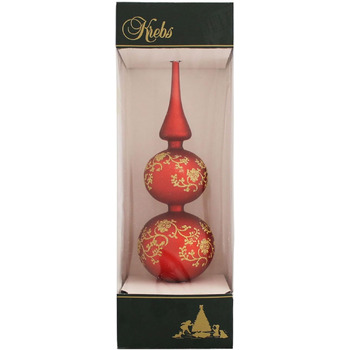 Ялинкова верхівка 34 см матово-червона Krebs Glas Lauscha