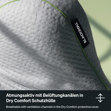 Підушка для відновлення BLACKROLL Recovery Pillow Plus (60x40 см), регульована по висоті, подушка для спокійного сну, ергономічна подушка для дому, подушка для шиї з віскозної піни з ефектом пам&39яті, зроблено в Німеччині