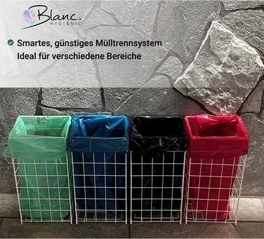 Контейнер Blanc HYGIENIC FIX на 50 літрів з дротяної сітки для макулатури складний білий