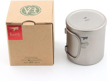 Мл-600 мл Двостінна титанова ізольована кружка з титановою кришкою, чашка для води, складна ручка, посуд для кемпінгу на свіжому повітрі, подорожей, столові прибори Ti3351-220 мл, 220