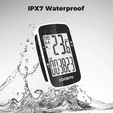 Велокомп'ютер COOSPO BC26 GPS, 2.3 дюйма, IP67, Пластик/Електроніка, Білий