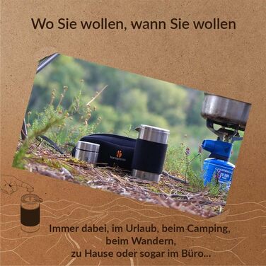 Туристичний прес з сумкою 0,35 літра (2-3 чашки) Френч-прес з нержавіючої сталі Прес для кави з подвійними стінками Термо френч-прес малий для кемпінгу або подорожей